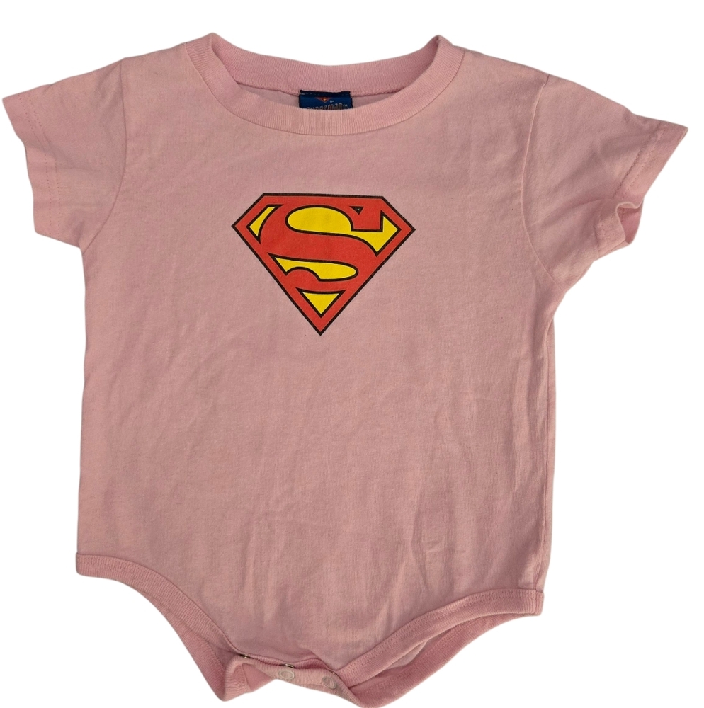SUPERMAN Pink Short Sleeved Romper One-piece 24 months